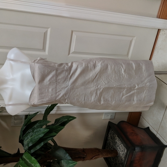 Moulinette Soeurs Women's Lined Bustier Midi Dress Button Back Size 6 - Picture 2 of 14